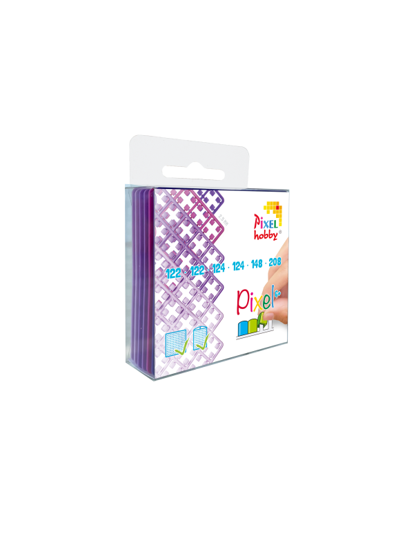 6-pack pixelmatjes paars