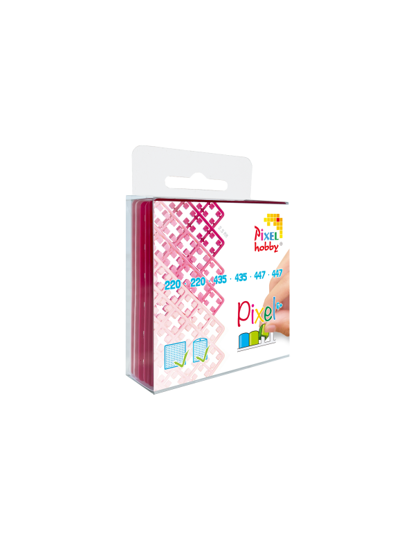 6-pack pixelmatjes roze