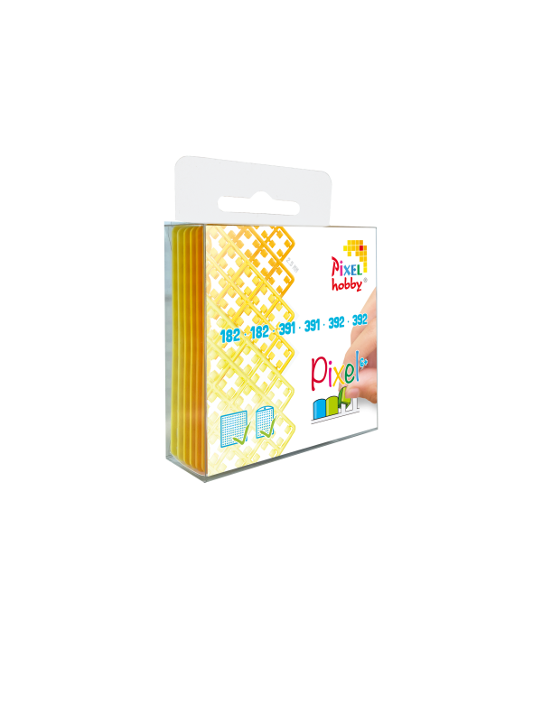 6-pack pixelmatjes geel