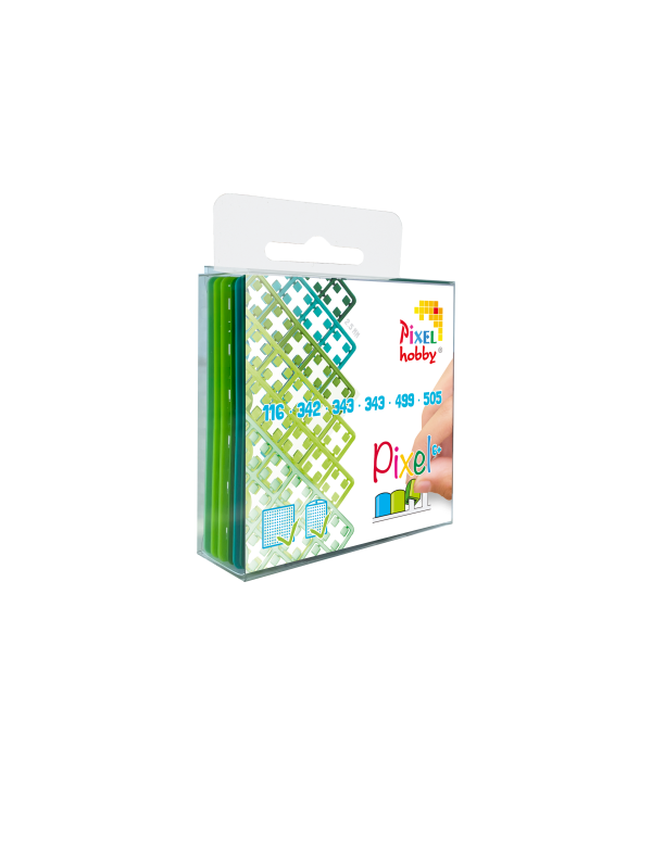 6-pack pixelmatjes groen
