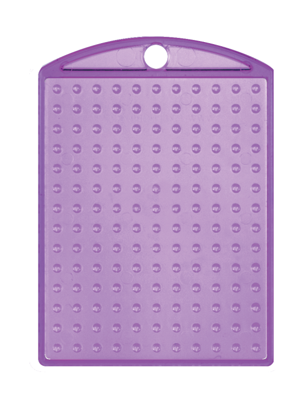 4 paarse transparante sleutelhangers (+ 4 kettinkjes)