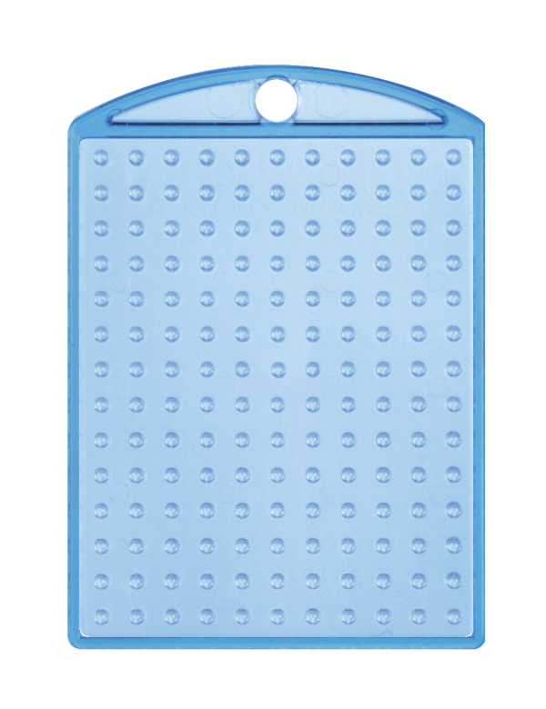 4 blauwe transparante sleutelhangers (+ 4 kettinkjes)