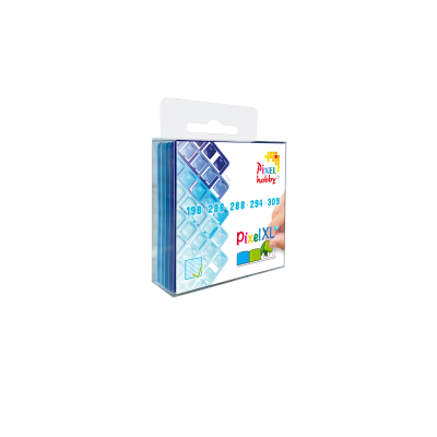 5-pack pixelmatjes XL blauw
