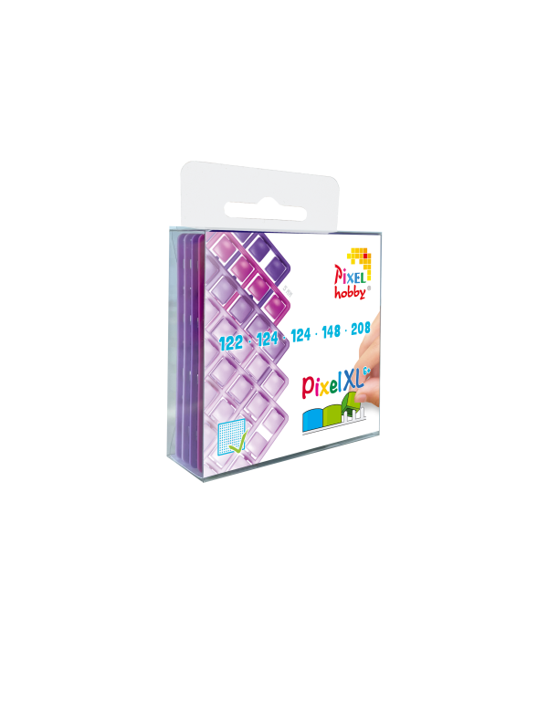 5-pack pixelmatjes XL paars