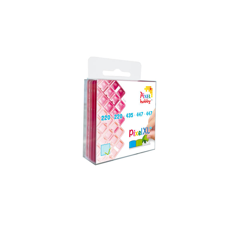 5-pack pixelmatjes XL roze