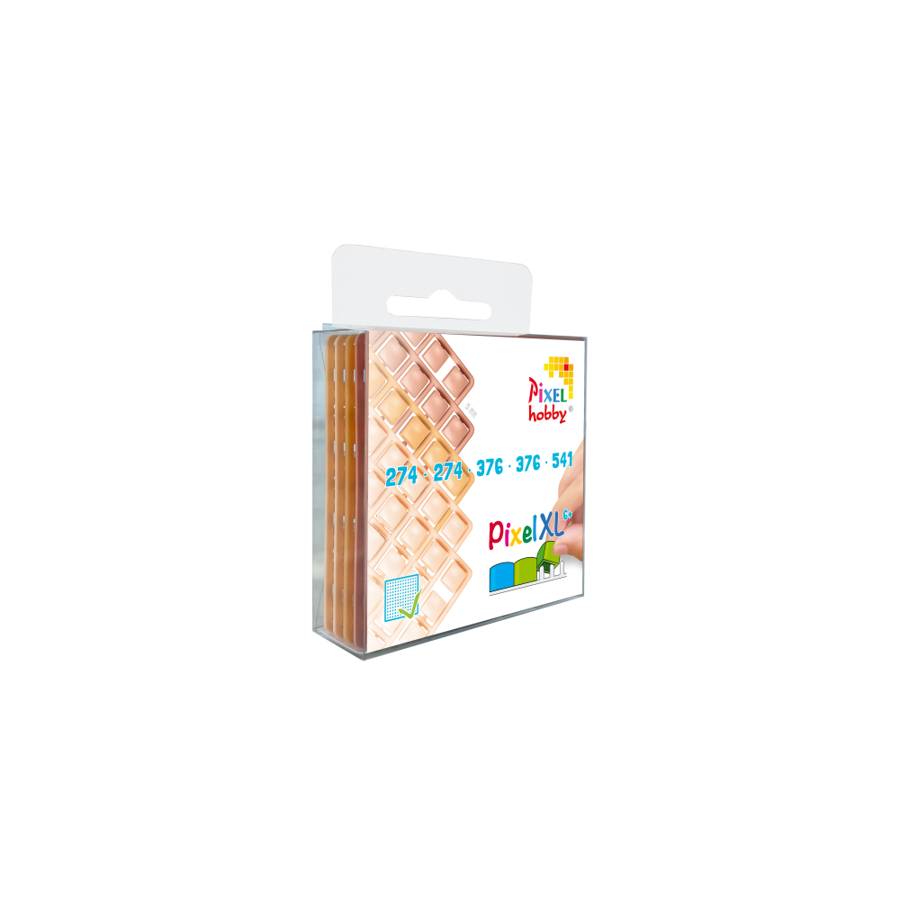 5-pack pixelmatjes XL abrikoos