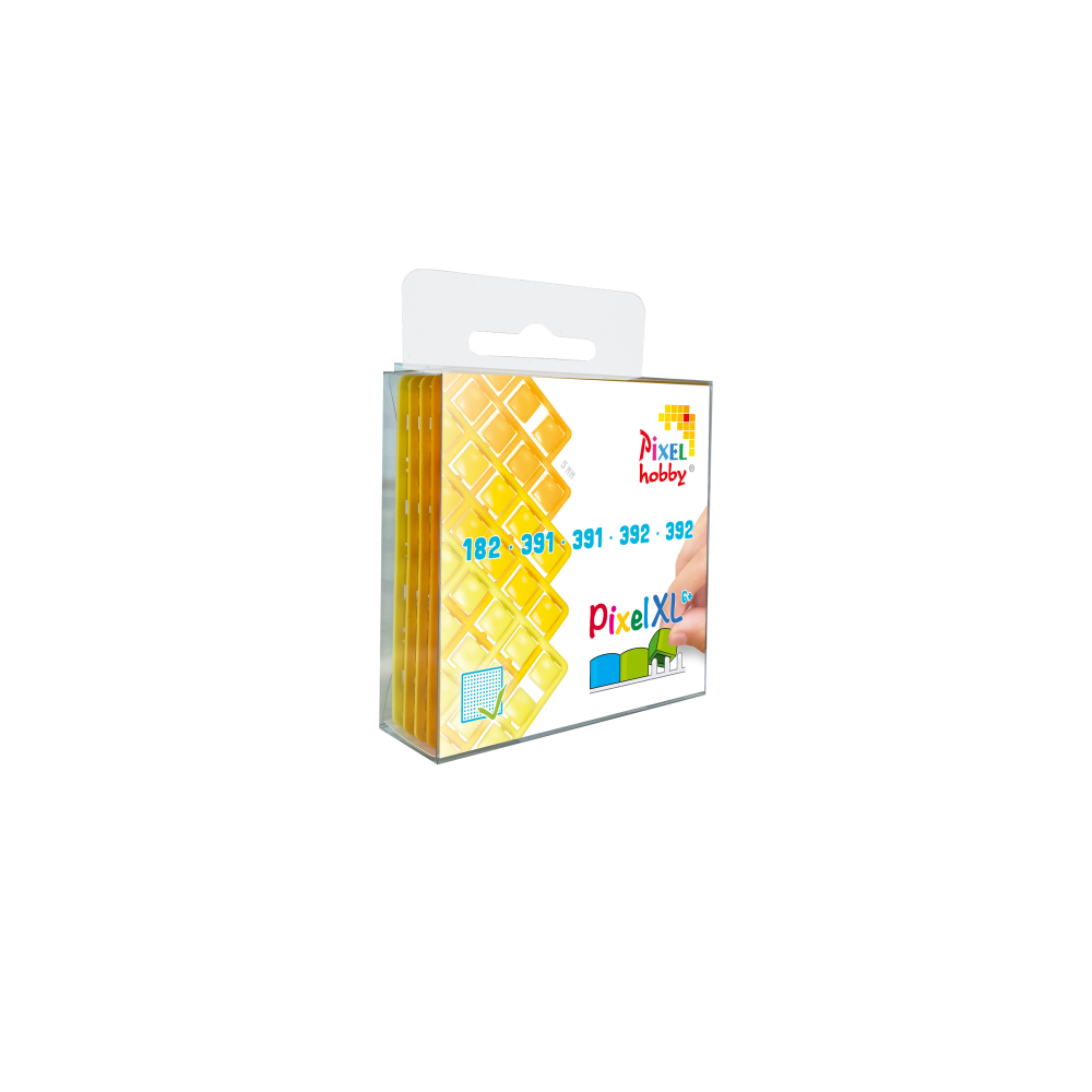 5-pack pixelmatjes XL geel