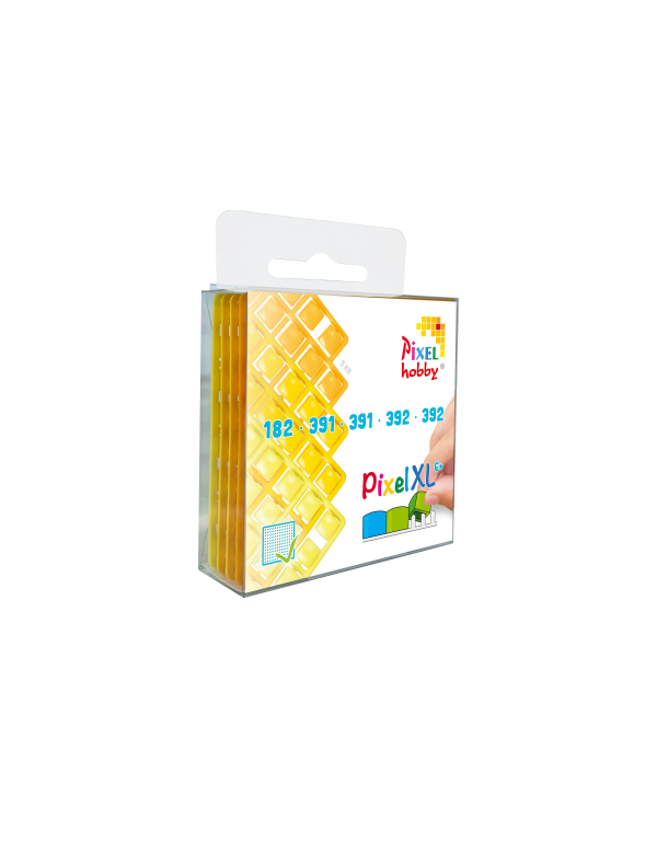 5-pack pixelmatjes XL geel