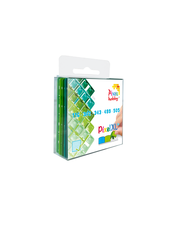 5-pack pixelmatjes XL groen