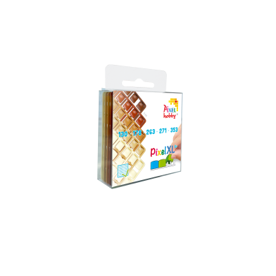 5-pack pixelmatjes XL beige-bruin