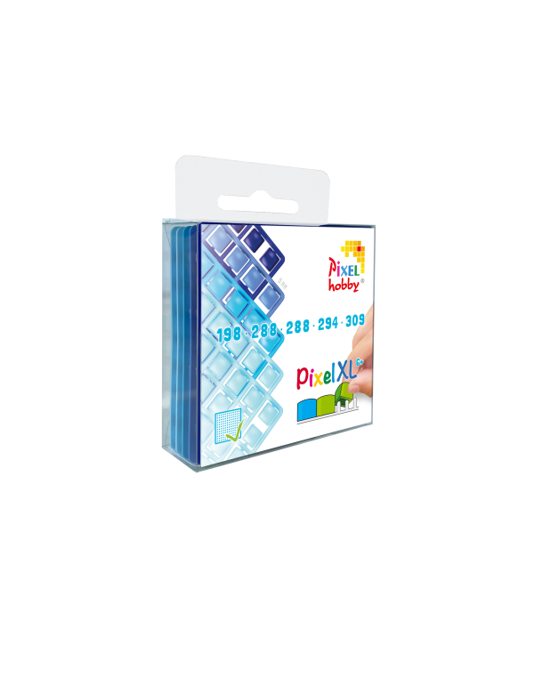 5-pack pixelmatjes XL blauw