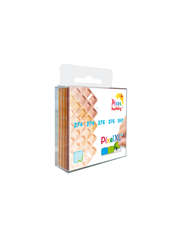 5-pack pixelmatjes XL abrikoos