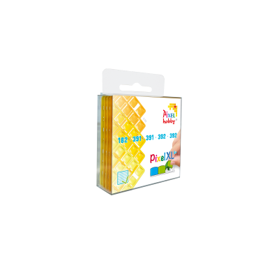 5-pack pixelmatjes XL geel