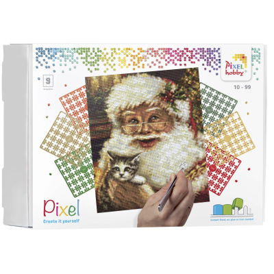 Kerst: Kerstman met Kitten geschenkset 9 basisplaten (90108)