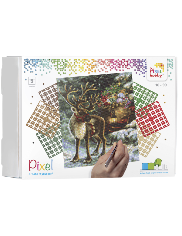 Kerst: Rendier geschenkset 9 basisplaten (90113)