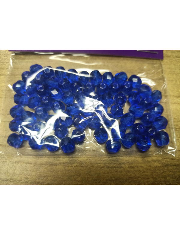 facetkraal glas blauw 6mm 70 stuks