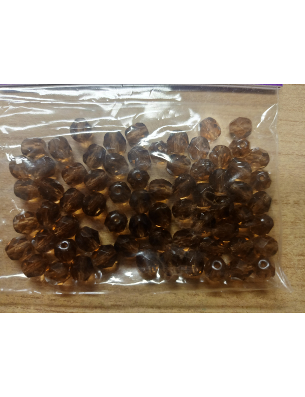 facetkraal bruin 6mm 70 stuks