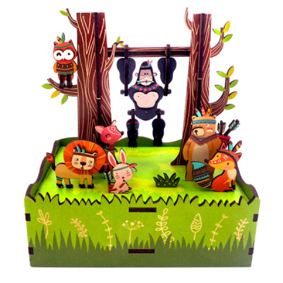 Muziekdoosje (diy) Jungle games 