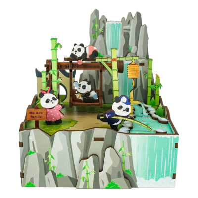 Muziekdoosje (diy) panda's home