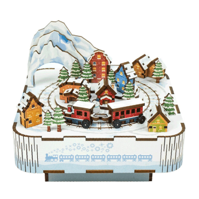 Muziekdoosje (diy) snow train