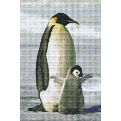 Pinguin met kuiken (830027) 30 basisplaten