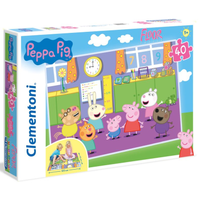 vloerpuzzel Peppa pig; 40 stukken