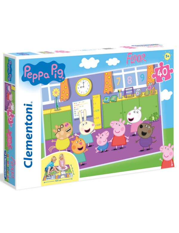 vloerpuzzel Peppa pig; 40 stukken