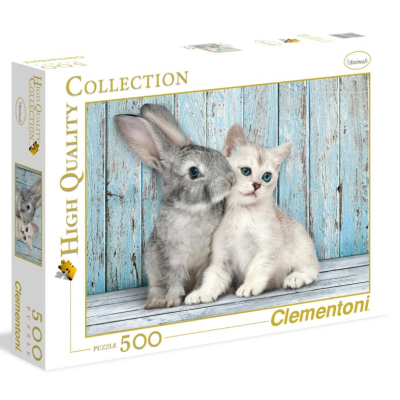 Cat and bunny; 500 stukjes