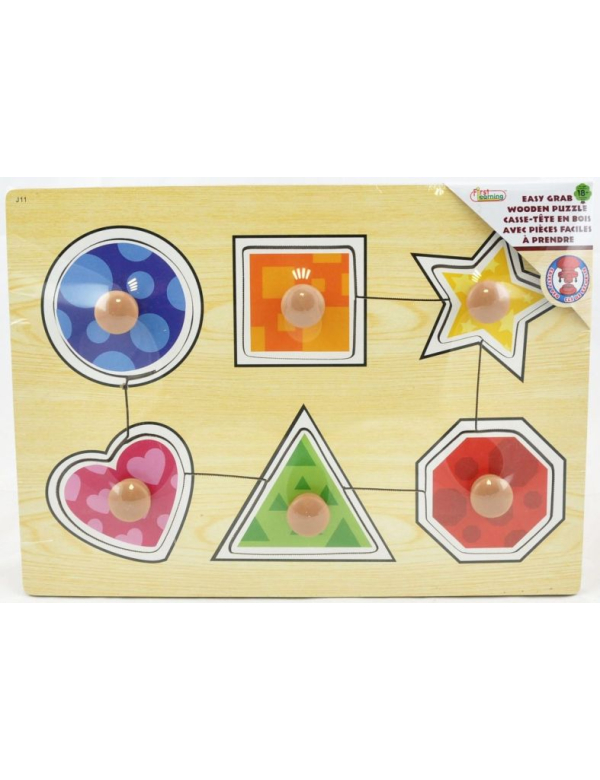 Houten puzzel "Easy grab": vormen