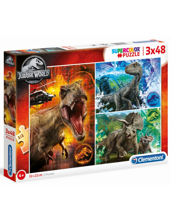 Jurassic world; 3x48stukjes