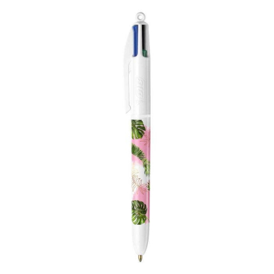 Bic 4-kleurenbalpen botanical roze