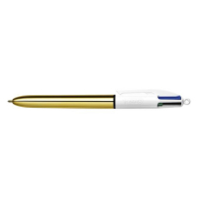 Bic 4-kleurenbalpen shiny goud
