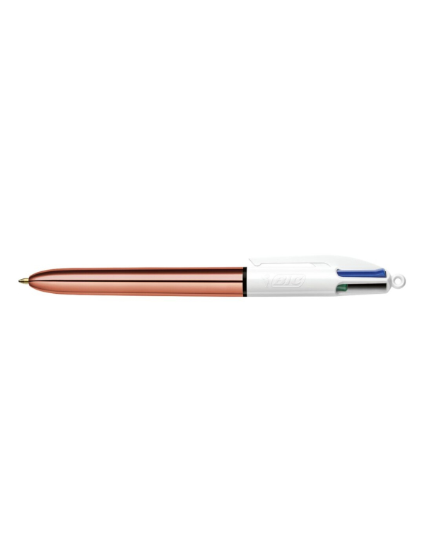 Bic 4-kleurenbalpen shiny rosé goud