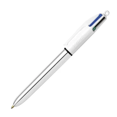 Bic 4-kleurenbalpen shiny zilver