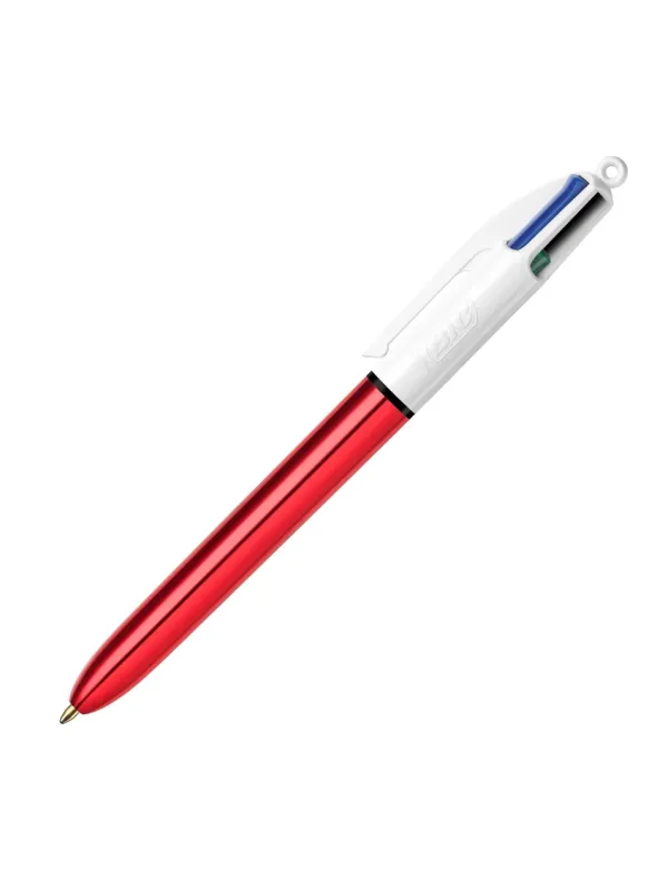 Bic 4-kleurenbalpen shiny rood