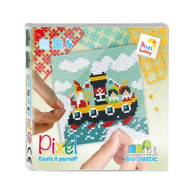 set 4 kleine basisplaten sinterklaas: stoomboot