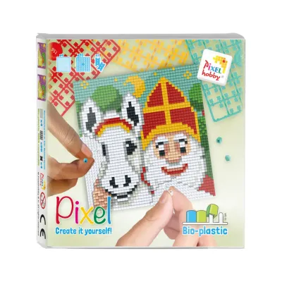 set 4 kleine basisplaten sinterklaas: sint en paard