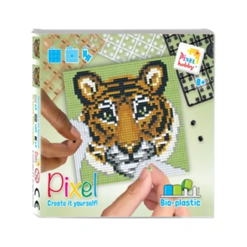 set 4 kleine basisplaten: tijger