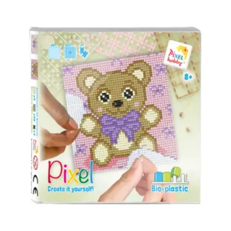set 4 kleine basisplaten: teddybeer