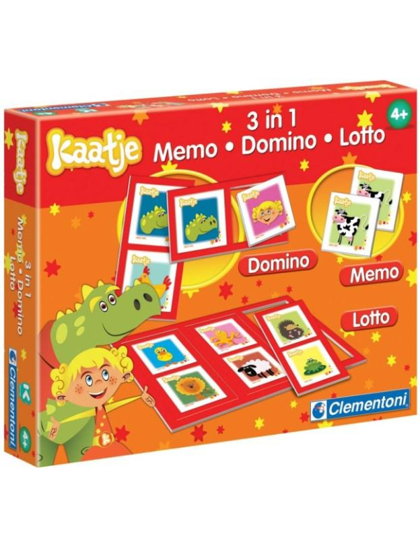 Kaatje 3 in 1: memo, domino en lotto Kaatje 3 in 1: memo, domino en lotto