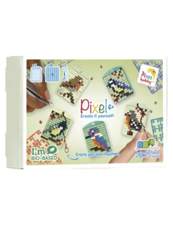 Sleutelhanger thema box vogels