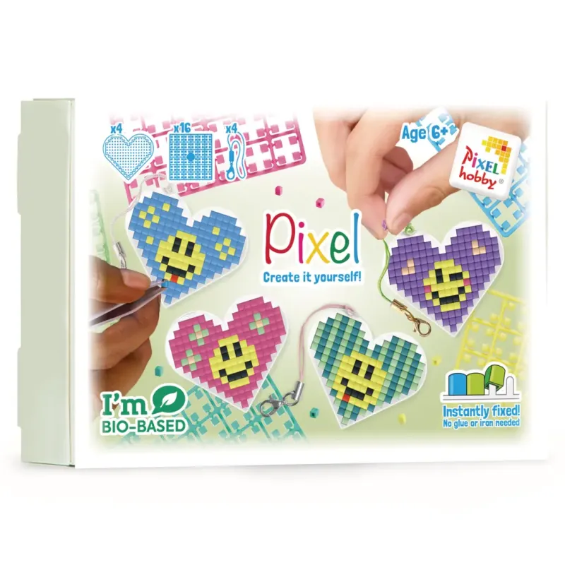Hartvormige sleutelhangers themabox smileys